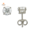 14KT WHITE GOLD 2.00 CTW ROUND DIAMOND EARRINGS