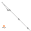 14KT WHITE GOLD PUFFED RICE BEAD ANKLET