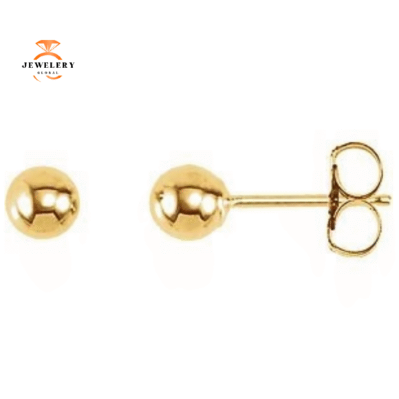 14KT Yellow Gold 3MM Ball Earrings