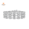 18KT White Gold 24.33 CTW Diamond Bezel & Halo Bracelet