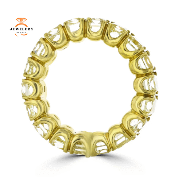 18KT YELLOW GOLD 11.43 CTW YELLOW DIAMOND ETERNITY BAND - Image 3