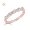 EMILIQUE 14KT GOLD 1/5 CTW DIAMOND ALTERNATING BEZEL SET BAND