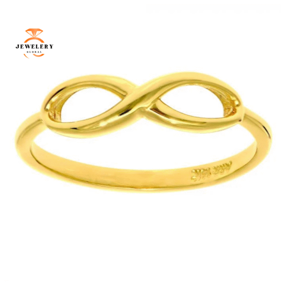 EMILIQUE 14KT YELLOW GOLD INFINITY RING