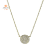 EMILIQUE 14KT GOLD .12 CTW DIAMOND PAVÉ CIRCLE NECKLACE