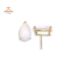 14KT YELLOW GOLD 0.70 CTW PEAR SHAPE OPAL EARRINGS