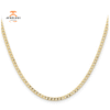 14KT YELLOW GOLD 2.5MM SEMI SOLID CURB CHAIN - 6 LENGTHS
