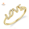 14KT YELLOW GOLD ROUND DIAMOND LOVE RING
