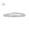 18KT WHITE GOLD 28.86 CTW ROUND DIAMOND TENNIS BRACELET