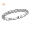 14KT WHITE GOLD 1/2 CTW ROUND DIAMOND 19 STONE BAND