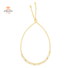 EMILIQUE 14KT YELLOW GOLD PAPERCLIP LINK BOLO BRACELET