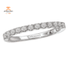14KT White Gold 1/4 CTW Diamond 12 Stone Wedding Band