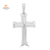 14KT White Gold Large Cross Pendant