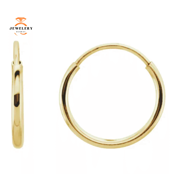 14KT YELLOW GOLD CHILD HOOP EARRINGS