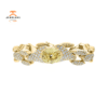 18KT YELLOW GOLD 14.81 CTW YELLOW SAPPHIRE & 5 CTW DIAMOND PAVÉ BRACELET
