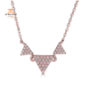 Emilique 14KT Gold .13 CTW Diamond 3 Triangle Pave Necklace