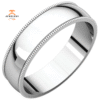 WOMEN'S 14KT GOLD 5MM LIGHTWEIGHT MILGRAIN WEDDING BAND