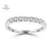 14KT White Gold 1/3 CTW Round Diamond Seven Stone Band