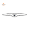 14KT WHITE GOLD DIAMOND AND SAPPHIRE EVIL EYE BRACELET