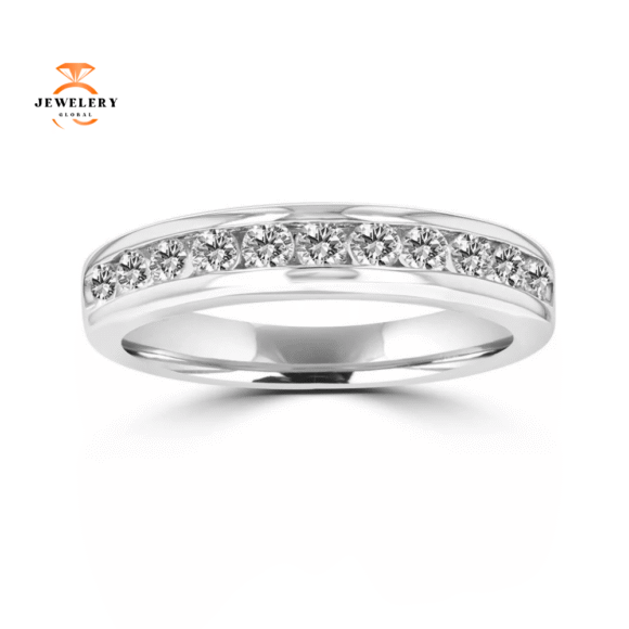 14KT White Gold 1/2 CTW Diamond Channel Set Band