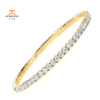 18KT YELLOW GOLD 2.30 CARAT ROUND DIAMOND FLEX BANGLE BRACELET
