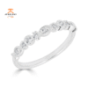 EMILIQUE 14KT GOLD 1/5 CTW DIAMOND ALTERNATING SHAPE STACKABLE BAND