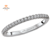 14KT WHITE GOLD 1/7 CTW 19 STONE DIAMOND WEDDING BAND