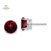 14KT WHITE GOLD 5.00 CTW ROUND GARNET STUD EARRINGS