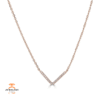 EMILIQUE 14KT GOLD 0.05 CTW DIAMOND V SHAPE NECKLACE