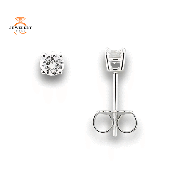 14KT WHITE GOLD 1/4 CTW ROUND DIAMOND EARRINGS