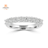 14KT White Gold 3/4 CTW Round Diamond Prong Set Band