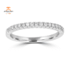 14KT WHITE GOLD 1/4 CTW ROUND DIAMOND FRENCH PAVE BAND