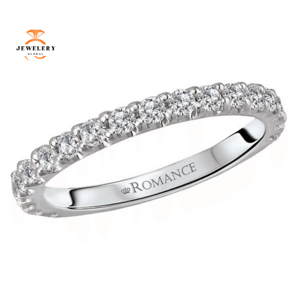 14KT WHITE GOLD 5/8 CTW DIAMOND 22 STONE BAND