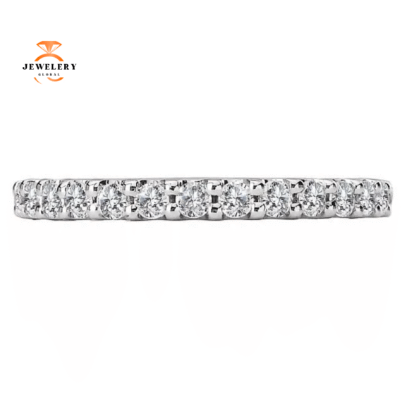 14KT WHITE GOLD 5/8 CTW DIAMOND 22 STONE BAND - Image 2