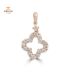18KT Gold Clover Shaped 1/2 CTW Diamond Pendant