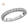 14KT WHITE GOLD 5/8 CTW DIAMOND FRENCH PAVE 15 STONE BAND