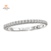 14KT WHITE GOLD 1/7 CTW ROUND DIAMOND 19 STONE BAND