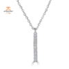 EMILIQUE 14KT GOLD 0.06 CTW DIAMOND VERTICAL BAR NECKLACE