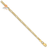 14KT YELLOW GOLD 2.75MM FLAT FIGARO CHAIN BRACELET