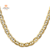14KT YELLOW GOLD 7MM SOLID CONCAVE ANCHOR CHAIN NECKLACE - 5 LENGTHS