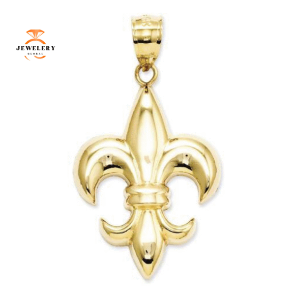14KT Yellow Gold Fleur De Lis Charm
