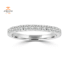 14KT WHITE GOLD 1/2 CTW ROUND DIAMOND FRENCH PAVE SET BAND