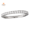 14KT White Gold 1/4 CTW Round Diamond Wedding Band